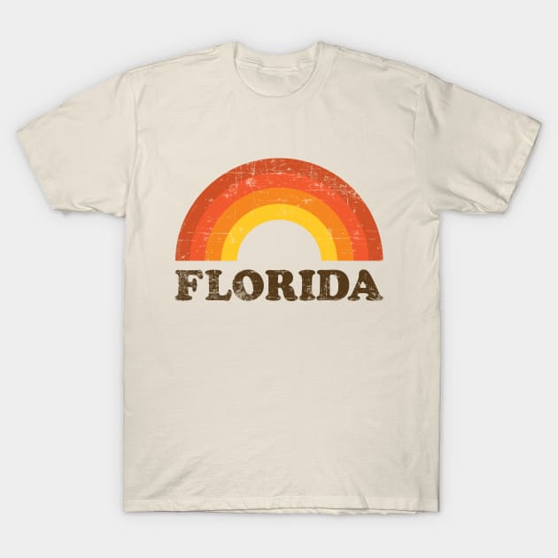 Retro Vintage Florida Vacation Souvenir T-Shirt by fizzyllama